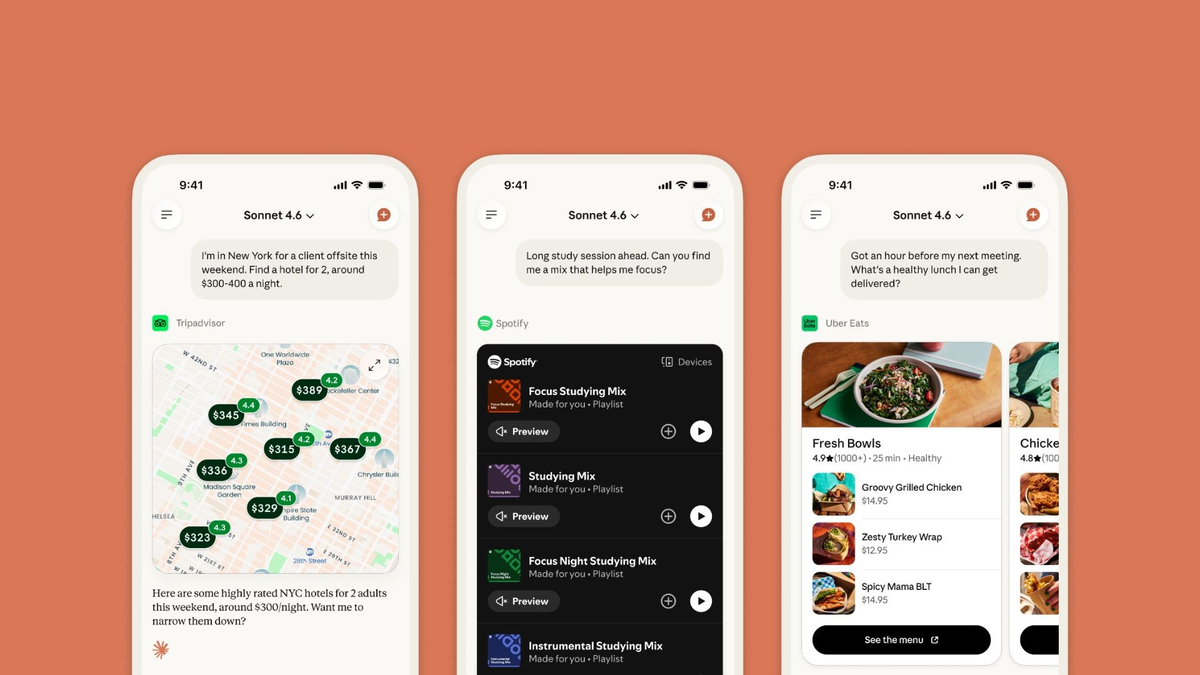 Claude is connecting directly to your personal apps like Spotify, Uber Eats, and TurboTax