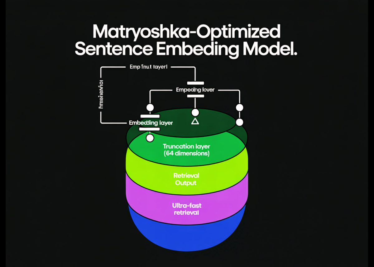 How to Build a Matryoshka-Optimized Sentence Embedding Model for Ultra-Fast Retrieval with 64-Dimension Truncation